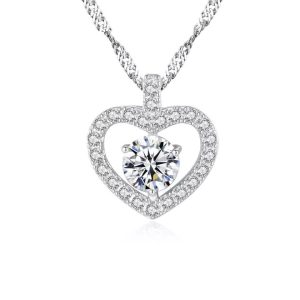 Сребърно колие - Crystal Heart