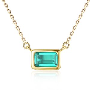 Сребърно колие - Emerald Love